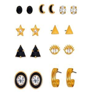 Jewelry Stud Earring Collection 9 Pairs.